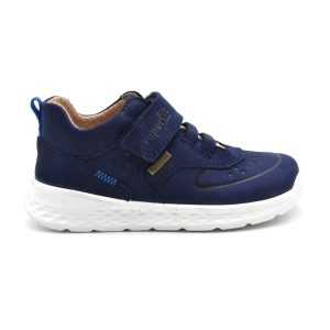 Goretex-superfit-sneakers-anti-pioggia-water-proof-pelle-nabuk-blu-velcro-lacci-profilo