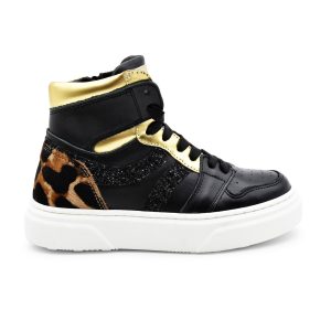 Morelli, sneakers, Made in Italy, pelle, nero, glitter, leopardato, oro, lacci, zip, profilo